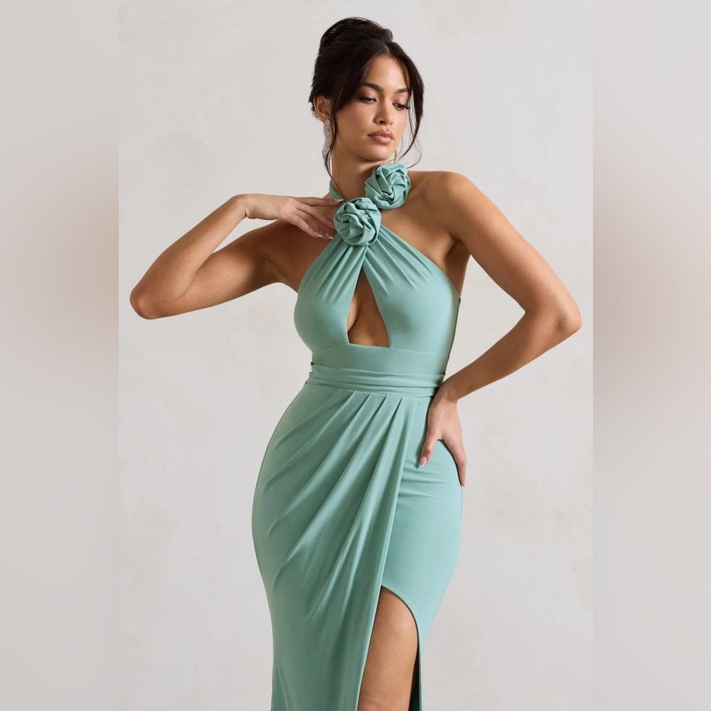 Club L London Mint Backless Dress